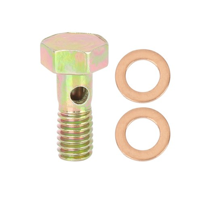 #ad M6x1.0mm Metric Thread Banjo Bolts Brake Fitting Adapter with 2pcs M6 Washers $8.32