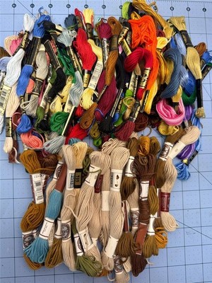 HUGE LOT of DMC Cotton Embroidery Floss both 6 Strand and #4  - Over 100 Skeins