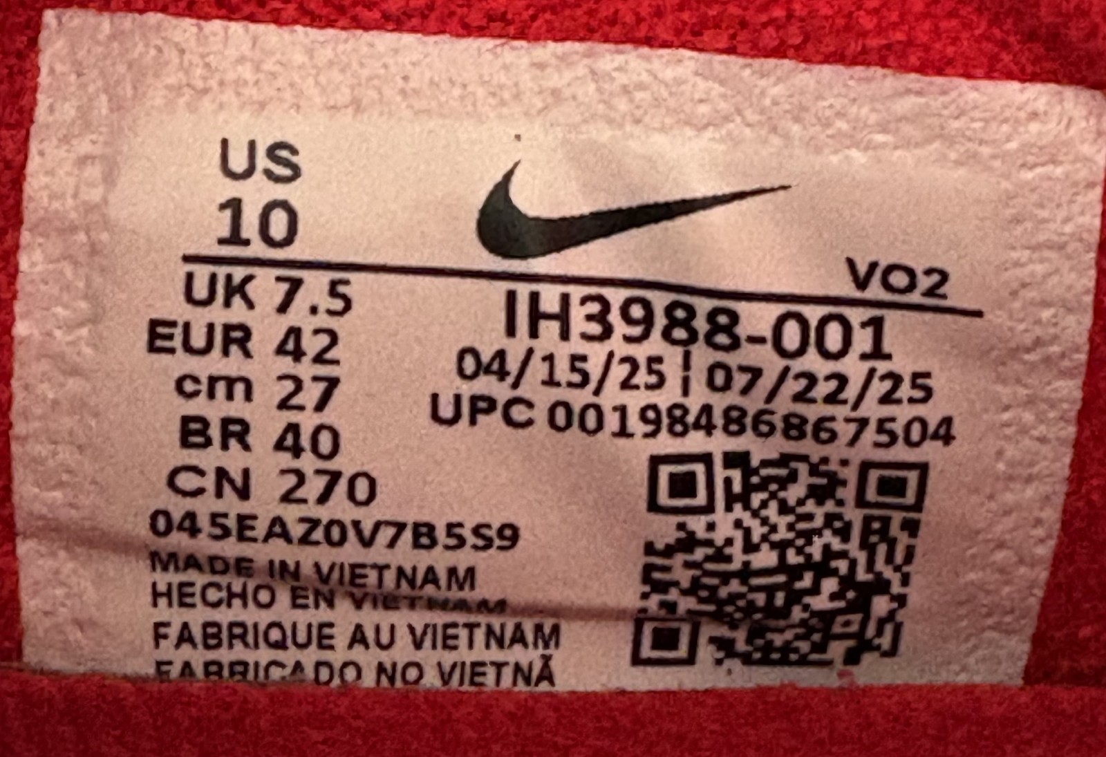 New NIKE AIR Max SNDR "6453" Uni Silver Red Womens 7.5 thumbnail 9