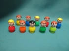 Vintage Fisher Price Little People Girls 10 All Different All Plastic Figures