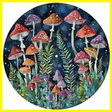 Turntable Mat Record Player Mat Mushroom Plant 12inch Reduce Noise Record Pad...