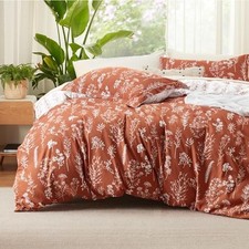 Duvet Cover Queen Size - Queen 90" x 90" 03 - Terracotta No Comforter 