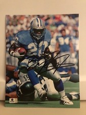 BARRY SANDERS SIGNED AUTOGRAPHED 8