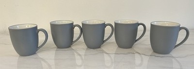 Nice! Set Of 5 Noritake Stoneware Colorwave Slate 5107 Coffee Mug Cups 12 Oz