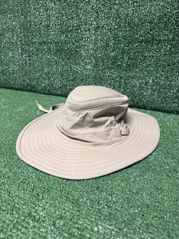 Sombrero Corona Malla Airflo Durables Tilley Endurables Tostado Talla 7-1/8 Canadá Beige Exterior Foto 2 de 4