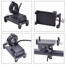 Ergonomic Ebike Phone Holder with USB Charger for Motorcycle For ATV Snowmobile