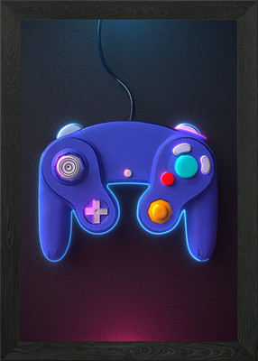 3D N Gamecube Controller Gerahmtes Wandbild Poster Leinwanddruck Bild