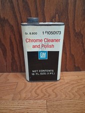 Vintage Gm Chrome Cleaner And Polish Metal Can 1 Pint 1050173 Vintage Gm Chrome Cleaner And Polish Metal Can 1 Pint 1050173