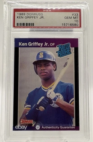 1989 Donruss Ken Griffey Jr #33 PSA 10 Rated Rookie Gem Mint