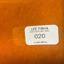 Lee Filters 020 Medium Amber 24"x21" Gel Filter Sheet L020 Open Box 7 Sheets New