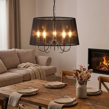 Pendelleuchte Reality Cima Hängelampe 5-flammig E14-Fassung Kronleuchter Textils