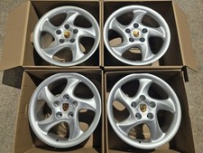 4x GENUINE Porsche 911 Turbo Twist 18" Alloy Wheels. Carrera 4s Boxster Cayman