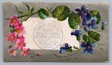 1880s Geo Howe & Co Watches Clocks Jewelry Lynn MA Victorian Trade Card