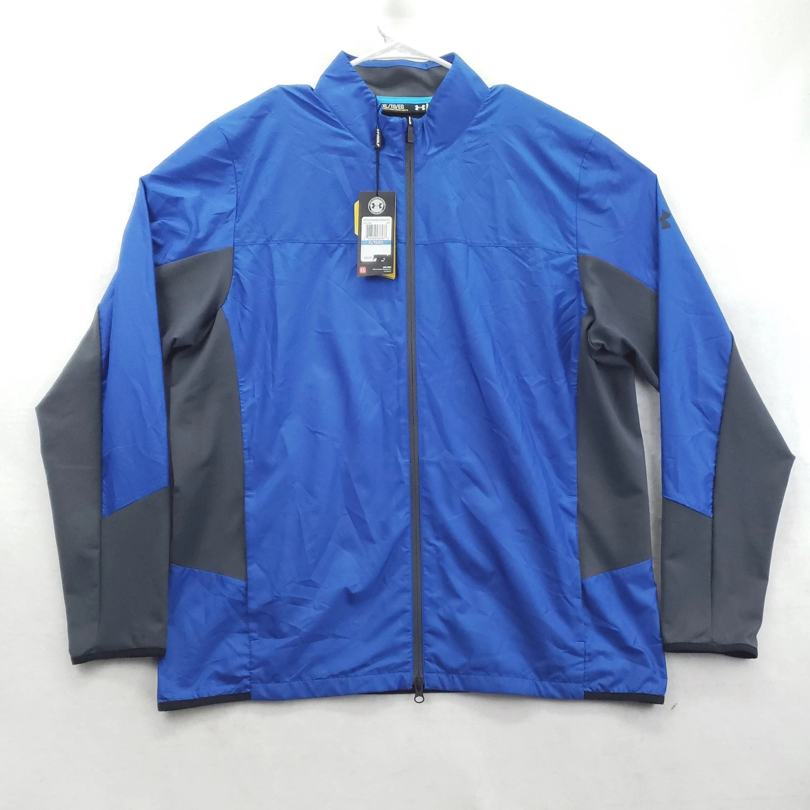 NEW Under Armour Jacket Mens XL Blue Gray UA Storm 1 Golf Windbreaker 1272388