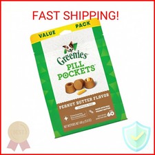 Greenies Pill Pockets for Dogs Large Size, Soft Dog Treats, with Real Peanut But