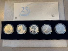 2011 AMERICAN EAGLE 25TH ANNIVERSARY SILVER DOLLAR 5 COIN SET