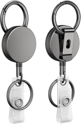 2 Pcs Schlüsselanhänger Ausziehbar Schlüsselband Einziehbarer für Ausweishalter