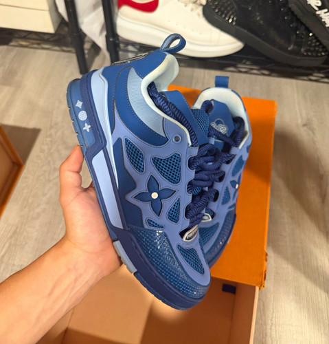 Size 8.5Lv/9.5US - Louis Vuitton Skate Blue Men's Sneaker