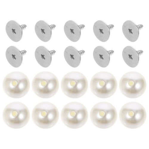 100 Pcs Plastic Shirt Buttons Collar Snap Buttons Pearl Sewing Button - Afbeelding 1 van 6