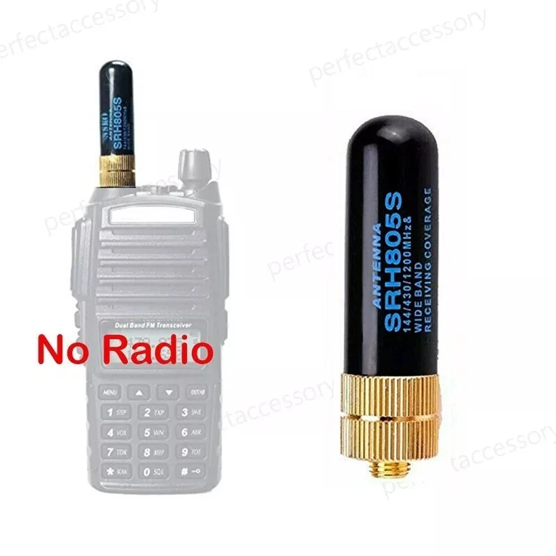 Antena de doble banda SRH805S SMA-F de 5 piezas para radiosaficionados Baofeng GT-3 UV-5R BF-888s Foto 3 de 4