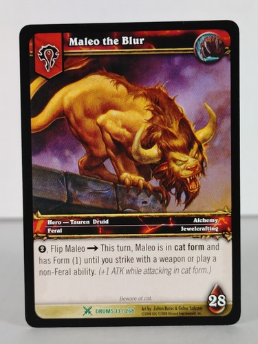Maleo the Blur - Drums of War - 13/268 - WoW TCG - Uncommon - Picture 3 of 16