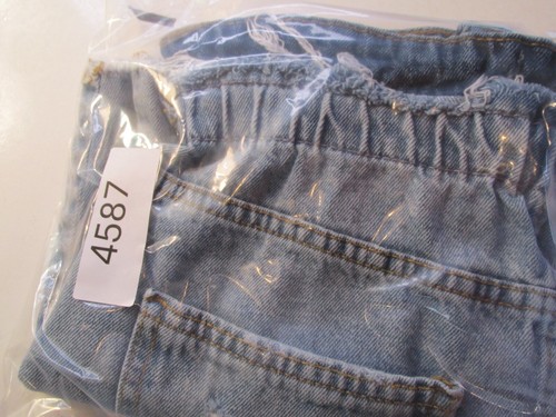 ZARA Girls Paper Bag Jean Shorts Youth Size 10 Elastic Waist Pockets Distressed - Picture 10 of 10