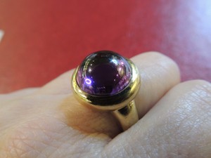 bague or jaune pierre violette bague or jaune pierre violette