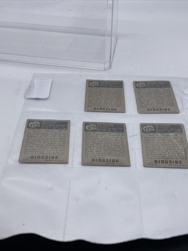 (5) 1951 Topps Ringside Cards 5 Cards Including Rare #51 JESS WILLARD - Picture 12 of 12