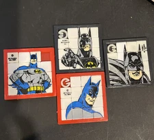 Vintage Lot (4) 1989, 1991.  Batman Sliding Puzzle
