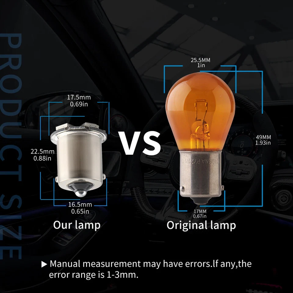 10/100Pcs 6V 6.3V AC DC 1141 1095 1073 1156 BA15S LED 5050 Pinball Light bulbs - Image 3 of 4