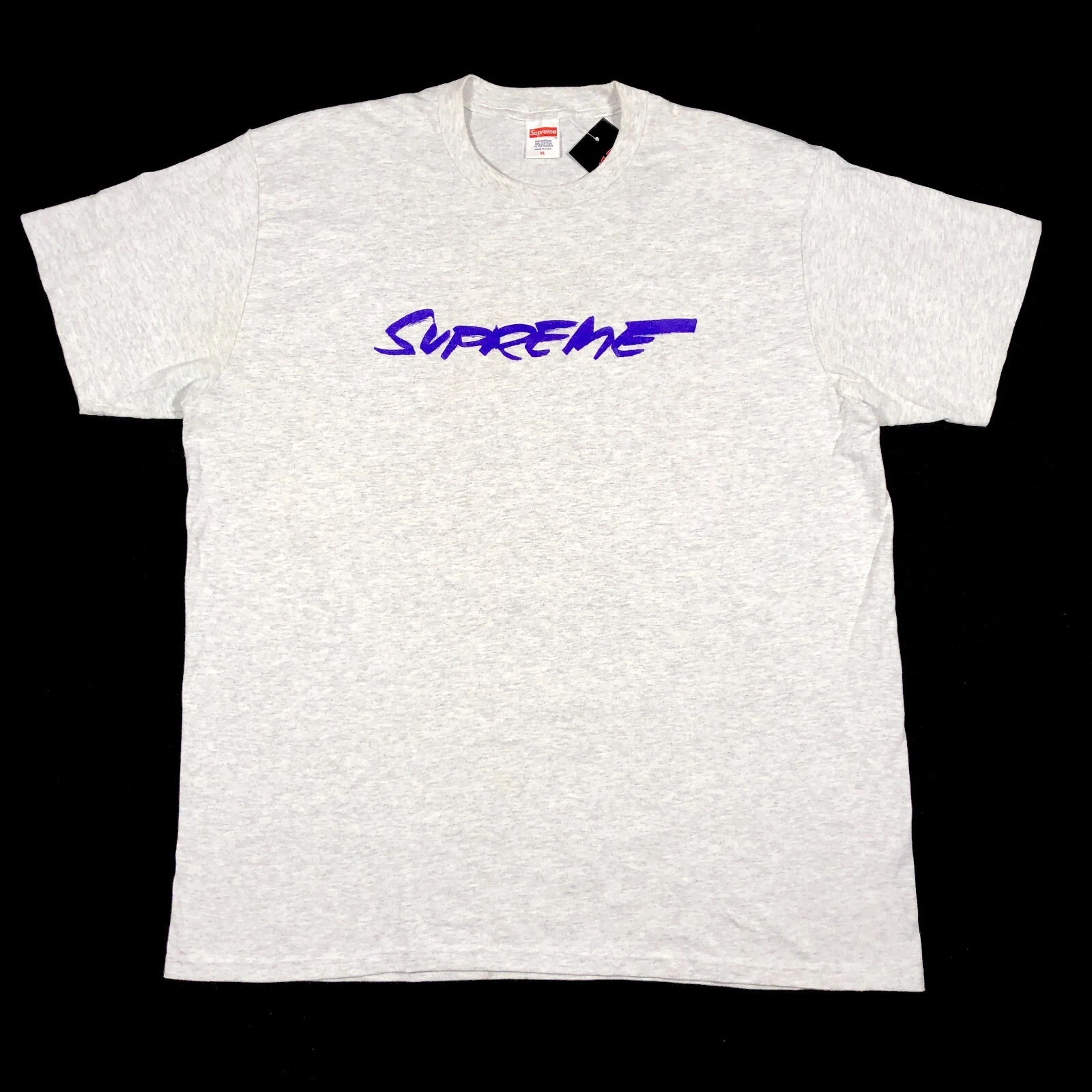 T shirt FW20 Supreme Futura Logo gris cendre violet taille XL streetwear B26
