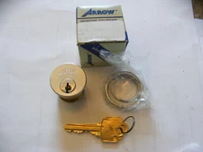 Arrow MC61 26D KD 1 1/8"  001 Mortise Chrome Silver Cylinder Lock with Key