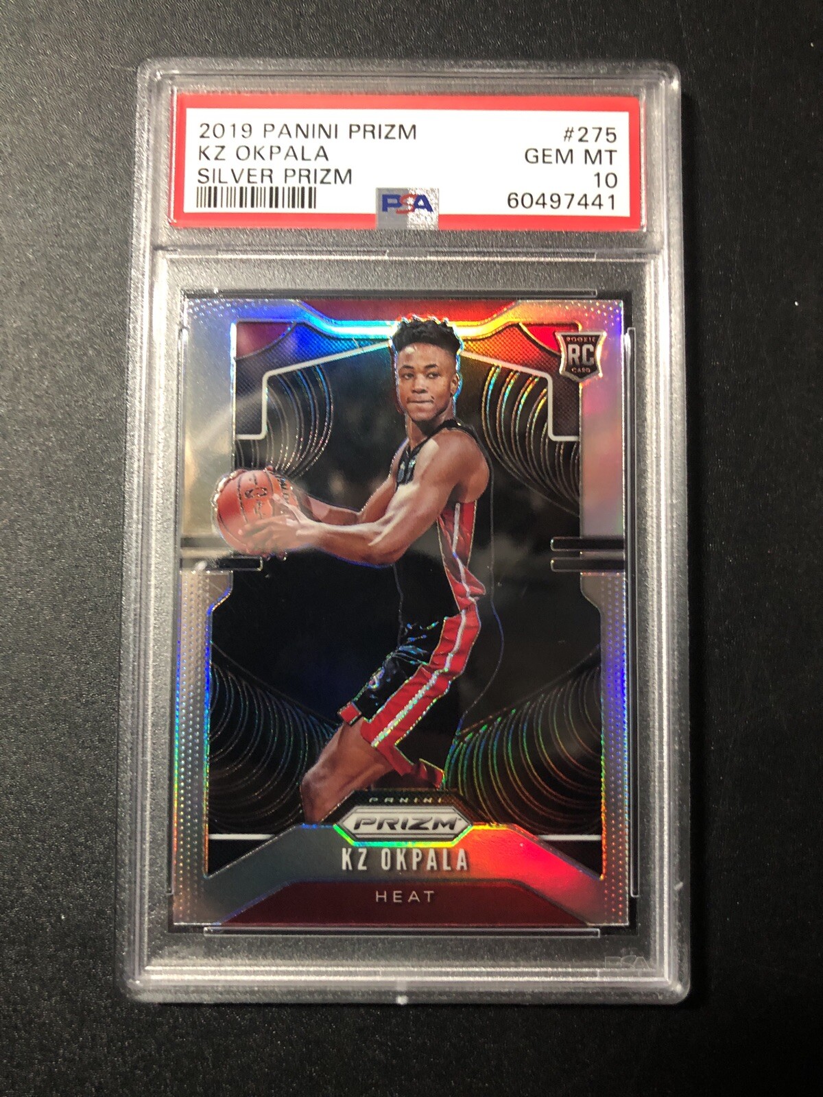 2019-20 Panini Prizm Prizms Silver KZ Okpala #275: Miami Heat RC PSA 10 Rookie