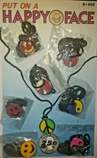 Vintage Happy  Peace Yin Yang Pendant Rope Necklace Charm Vending Prize Lot of 6