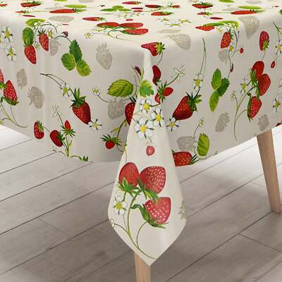 Wachstuch Tischdecke C141791 Erdbeeren Früchte Sommer Küche eckig rund oval