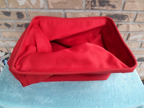 RED CANVAS 16" X 14" X 16" TOYS & STUFF TOTE BAG WITH ROPE HANDLES & TRUCK - Picture 8 of 17