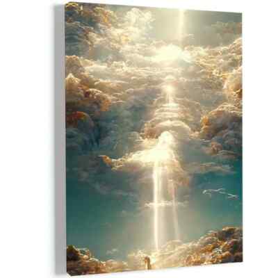 Magical Sunshine Golden Cloudy Sky Wall Art  Canvas Unframed/Framed