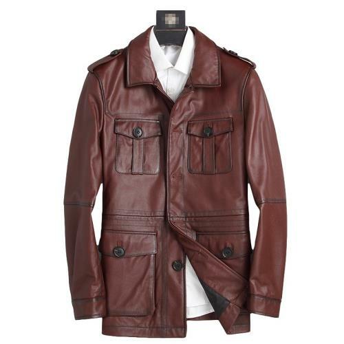 Mens Genuine Leather Hunting Jacket 