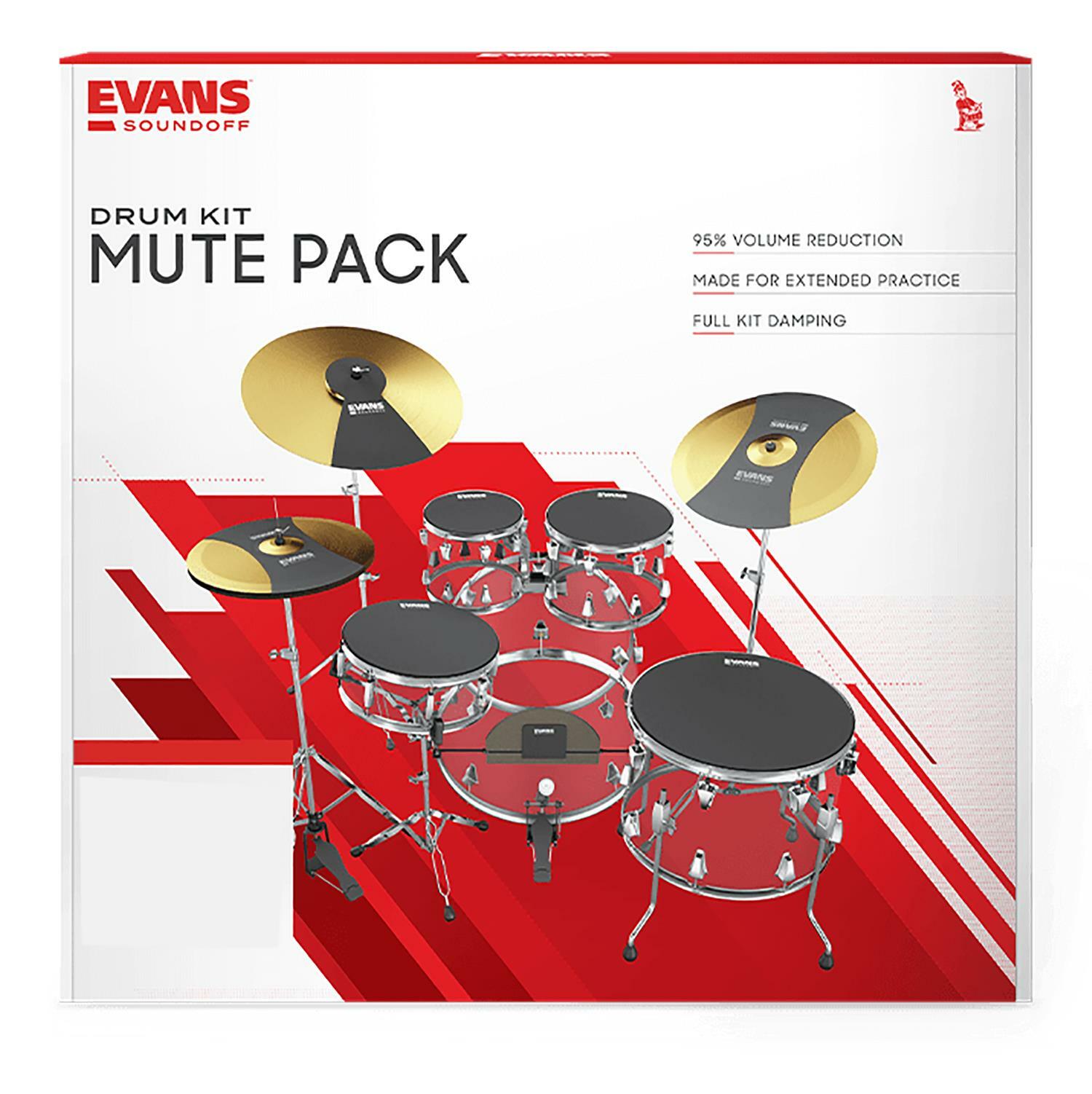 Evans SOSETFSN Drum Mute Silencer Soundoff Fusion Pad Set