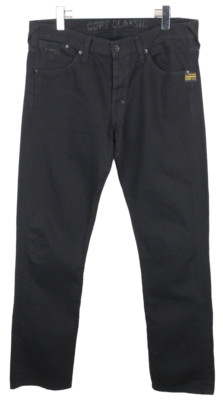 G-Star Core Classic Jeans Herren W36/L36 Knopf Fade Effekt Freizeit Schwarz