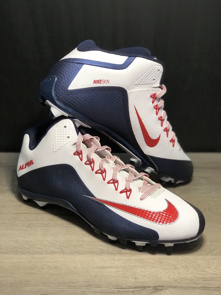 Nike Alpha Pro 2 Red and Blue Football Cleats Size 12.5 Amazon.com | Nike Men main image 2