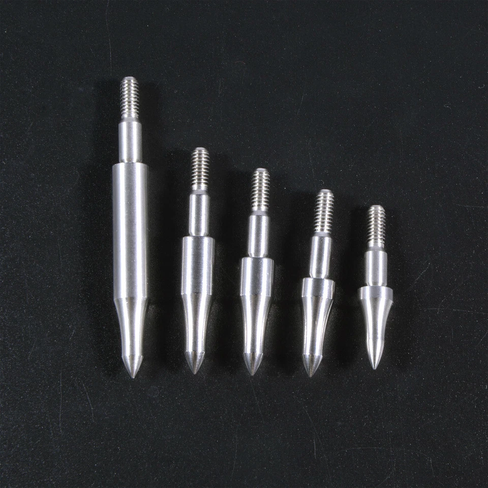 75-300gr Archery Arrowheads Field Points Broadheads Steel Tips Bow Target - Image 3 of 4