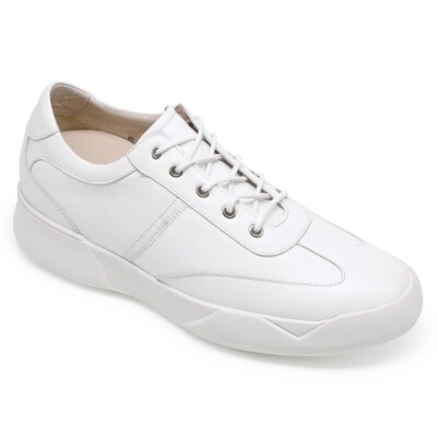 US10 CHAMARIPA 7CM/2.76'' Men Elevator Shoes Height Increasing White Sneaker