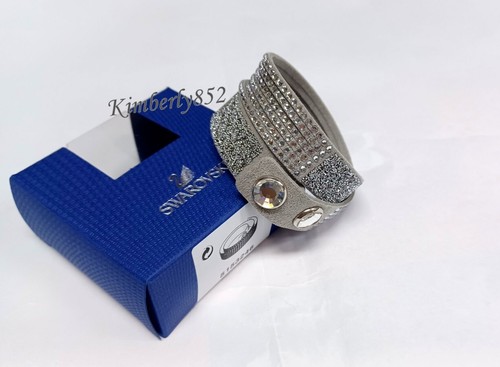 Swarovski Slake Grey Duo Bracelet Wrap Soft Adjustable Crystal NEW 5153246 - Picture 3 of 11