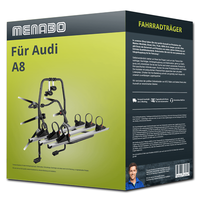 Menabo FahrradträGer Stand Up 3 Schwarz/Silber FüR Audi A8 Typ 4E - 3 FahrräDer