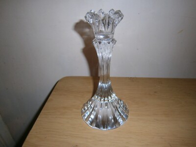 Kerzenständer aus Glas Anfang 2000. Schachkönigin geformt.18cm's.(D39)