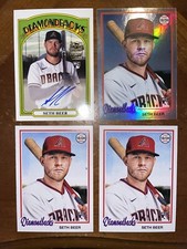 2022 Topps Archives Rainbow Foil #/199 72FF-SB Auto & 2 Base #171 Seth Beer RC