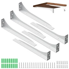 Mrodx 13.8 inch Heavy Duty Shelf Brackets6 Pack Floating Shelf Bracket 90 Deg...
