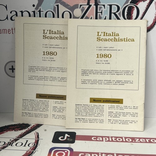 L'ITALIA SCACCHISTICA ANNO 69 COMPLETO 1979 + NUMERO 1 ANNO 70 1980 - Foto 19 di 19