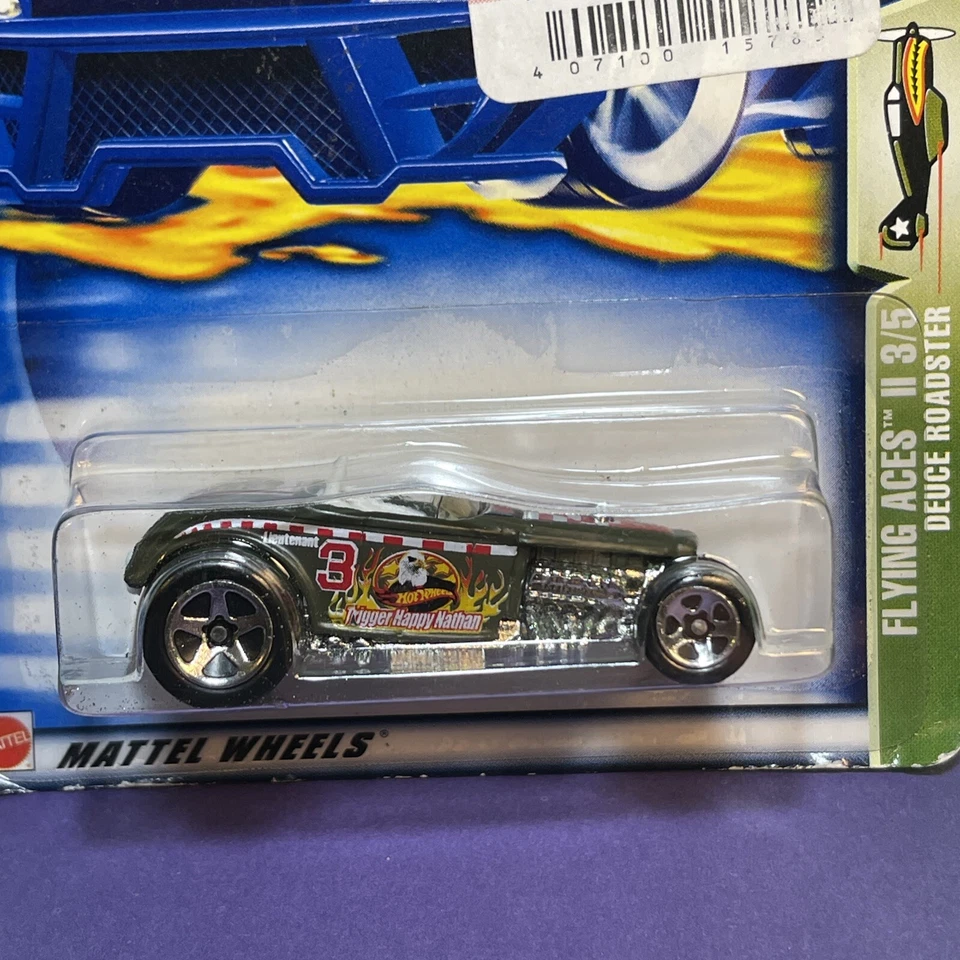 2002 Hot Wheels Flying Aces II Deuce Roadster 077 VINTAGE NOS - Image 2 of 2